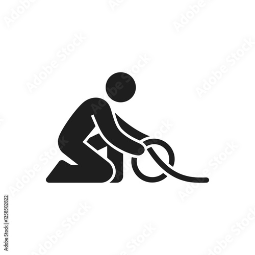 Floor Cleaning Service Action Icon