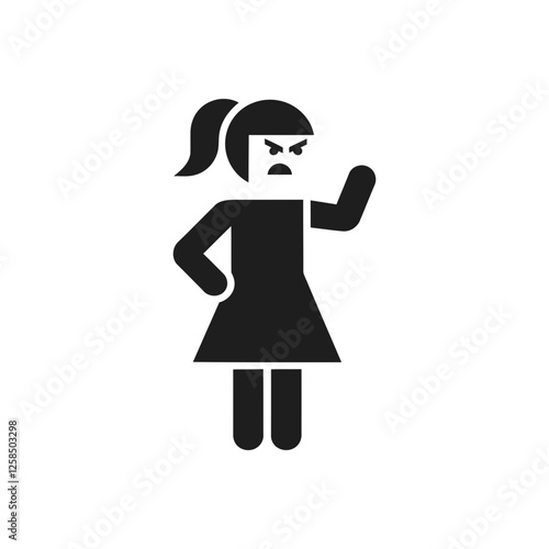 Female Anger Stance Icon