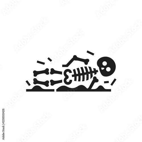 Resting Skeleton Ground Icon