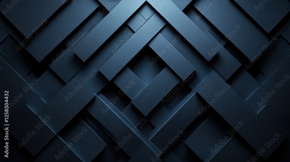 Clean Blue background with minimalistic geometry for design and banner templates. Contemporary abstract wallpaper with sharp edges and a central white space for text.