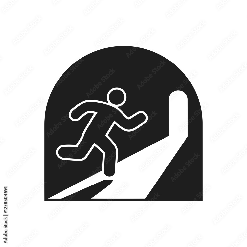 Emergency Exit Tunnel Icon Emergency Exit Tunnel Icon