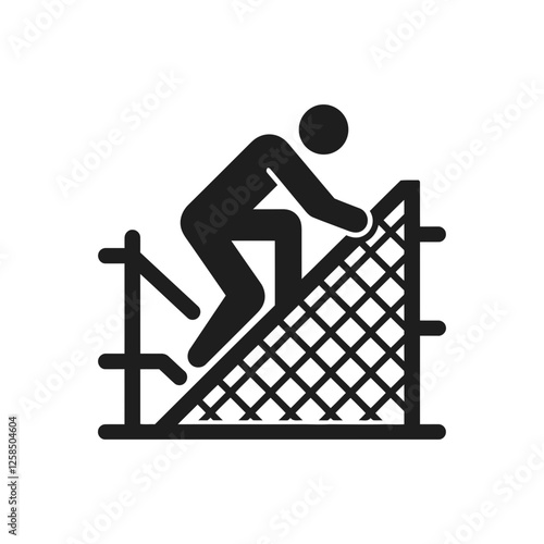 Fence Climbing Action Icon