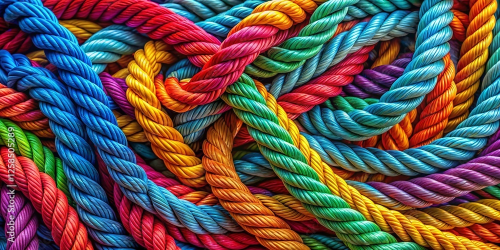 Vibrant Intertwined Ropes: Bold & Artistic Fashion Photography Vibrant Intertwined Ropes: Bold & Artistic Fashion Photography