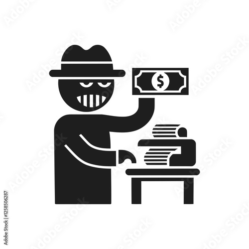 Criminal Money Laundering Icon