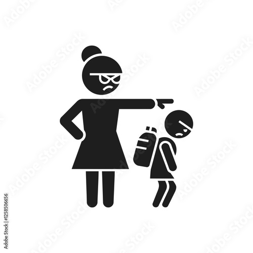 Mother Scolding Child Icon