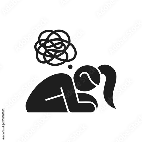Mental Stress Depression State Icon