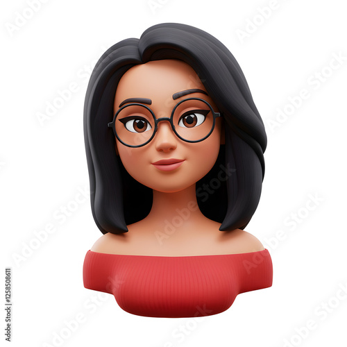 3D Professional Avatar Emoji Bust - High-Quality Character Render photo