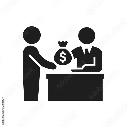 Bank Money Transaction Service Icon