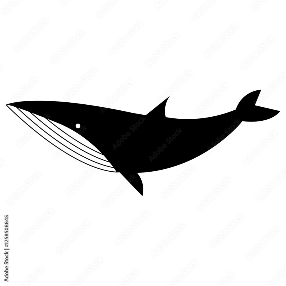 Obraz premium Whale icon vector image