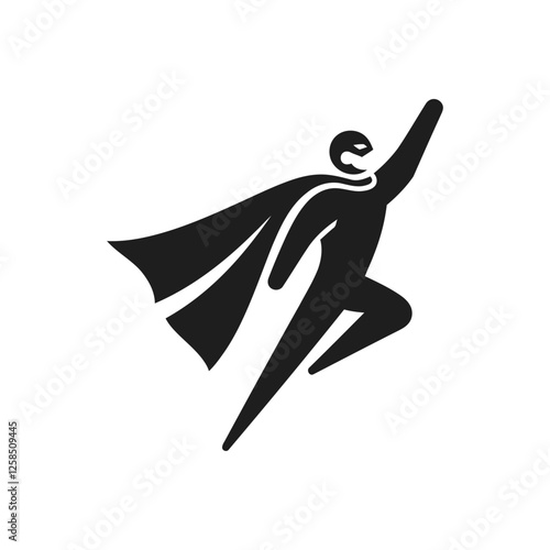Superhero Flying Action Hero Icon