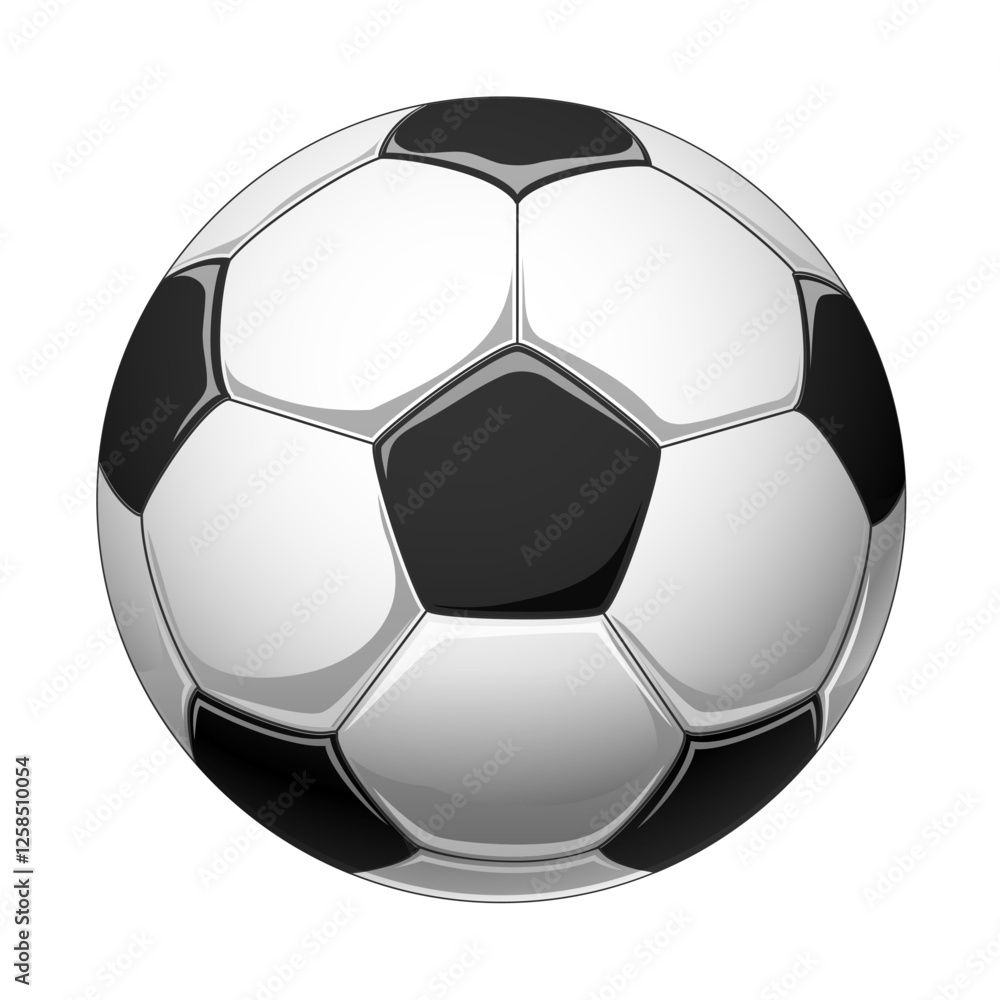 Soccer ball isolated on a white background. 3d rendering. football theme Soccer ball isolated on a white background. 3d rendering. football theme