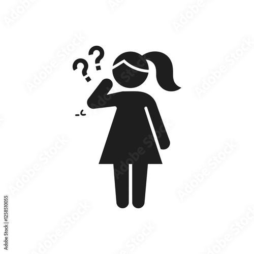 Female Confusion Question Mark Icon
