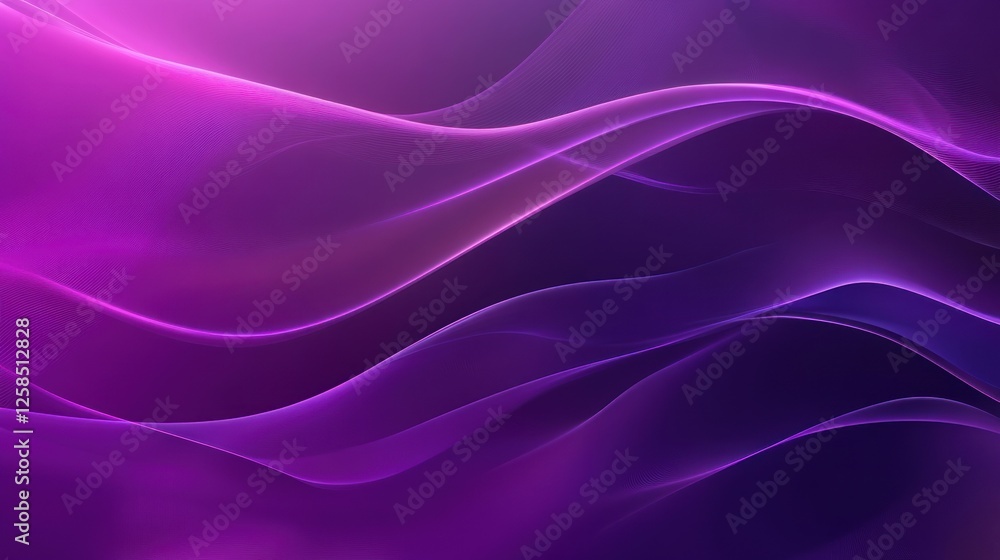 Obraz premium This abstract background features flowing lines in shades of purple and blue, creating a dynamic and elegant visual suitable for various design projects.