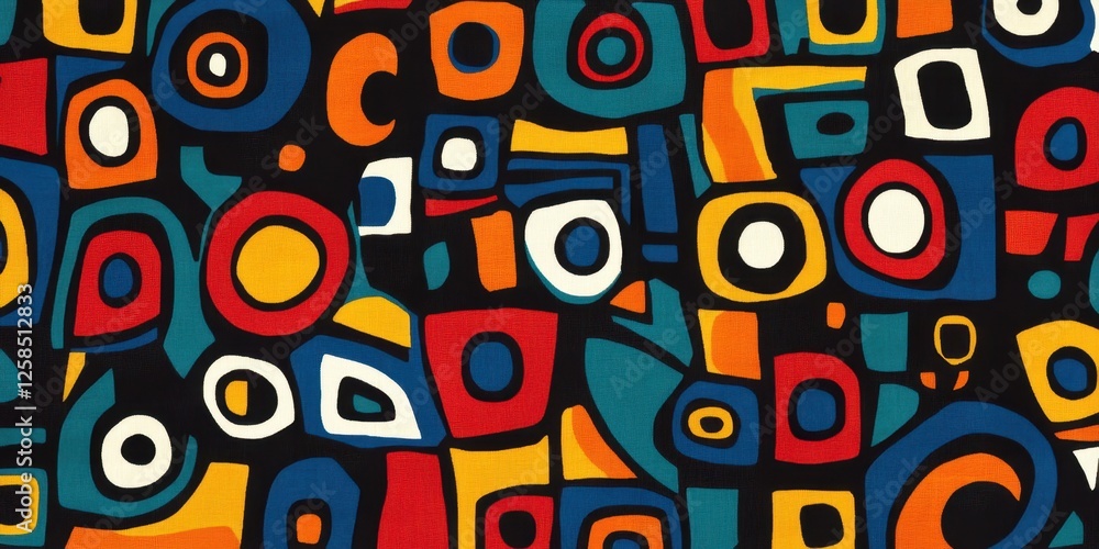 Abstract geometric pattern with colorful shapes in modern art style Abstract geometric pattern with colorful shapes in modern art style