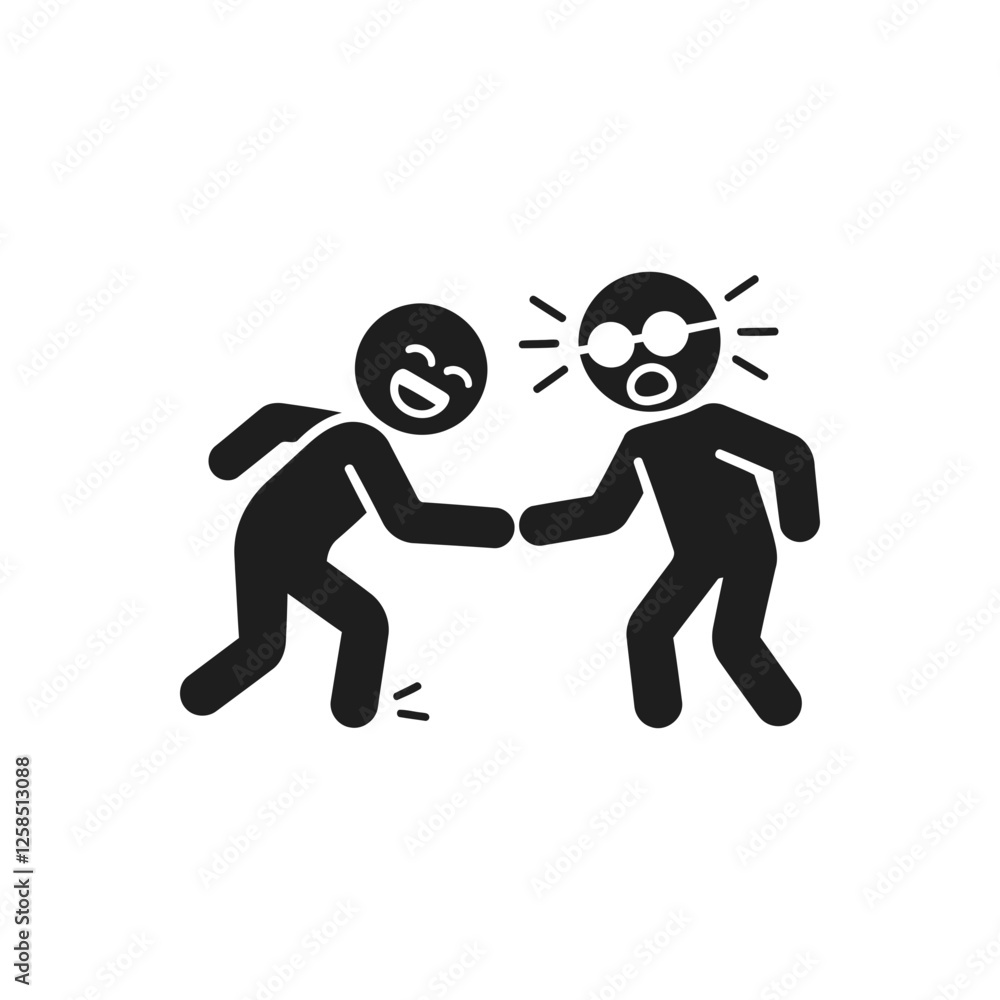 Playful Teasing Action Scene Icon Playful Teasing Action Scene Icon