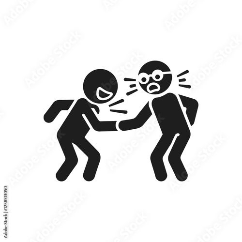 Bullying Harassment Action Scene Icon