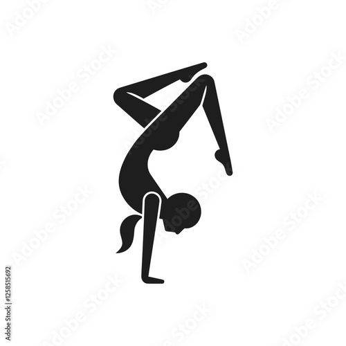 Gymnast Flexible Pose Icon