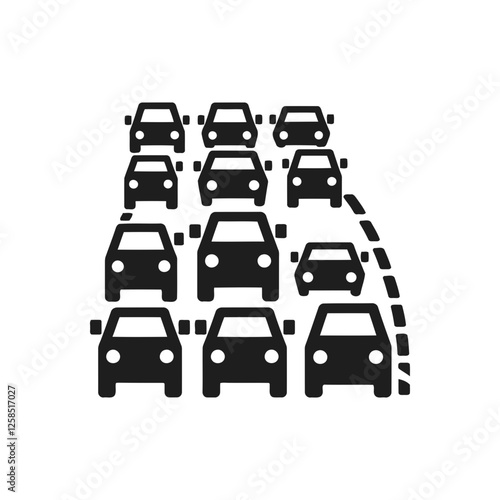 Traffic Jam Congestion Icon