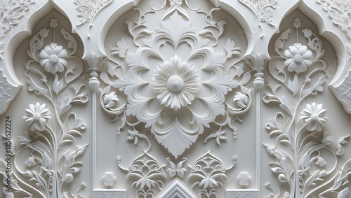 Islamic ornament vector , persian motiff . White background