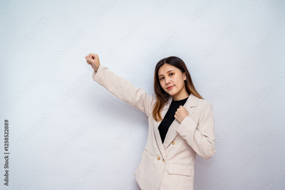 Confident Businesswoman Giving a Thumbs Up,Positive and Motivated Professional Woman,Symbol of Business Success and Motivation