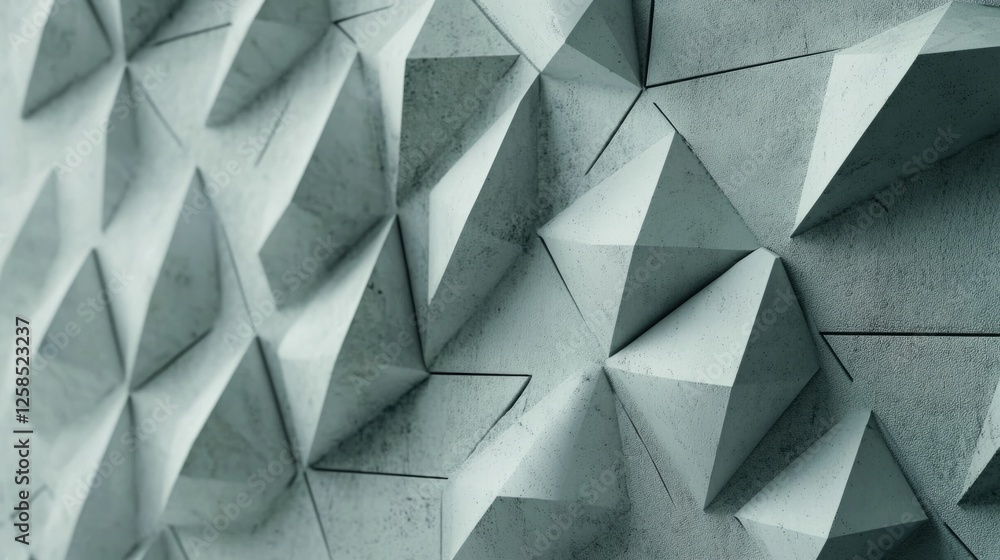 Matte white tiles in a triangular pattern with a subtle shadow effect generative ai Matte white tiles in a triangular pattern with a subtle shadow effect generative ai