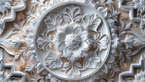 Islamic ornament vector , persian motiff . White background