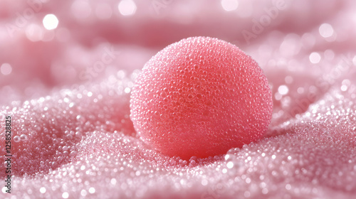 Wallpaper Mural Pink Sphere in Bubbly Foam, A Textured Delight Torontodigital.ca