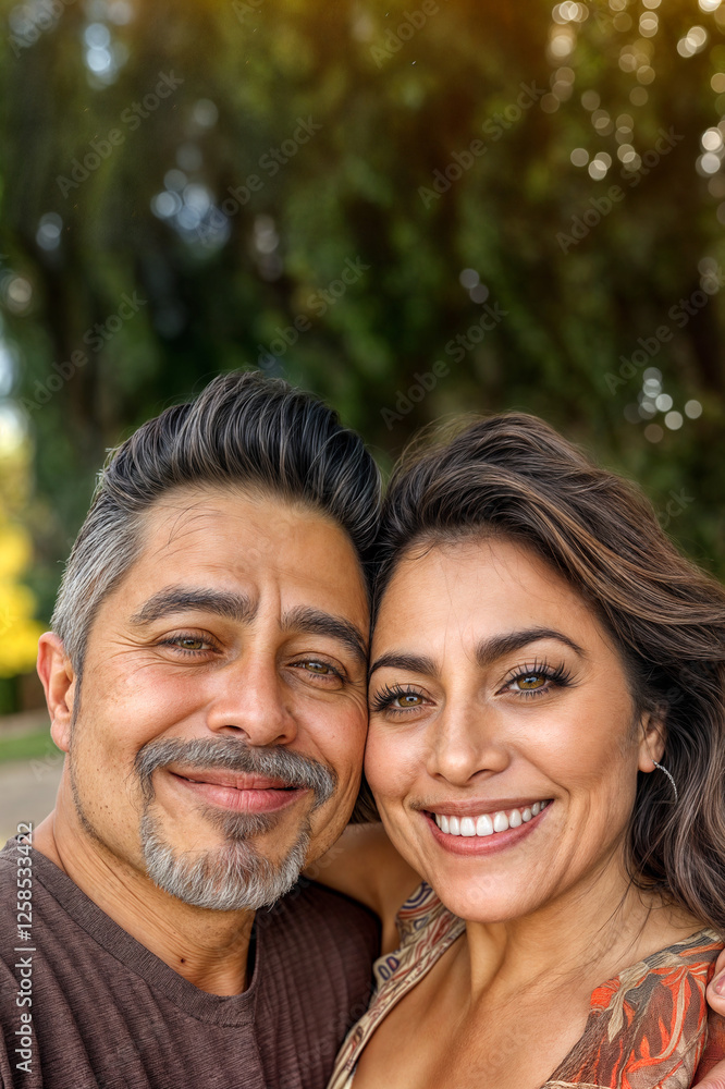 Californian Latinos couple posing Happily Together Californian Latinos couple posing Happily Together