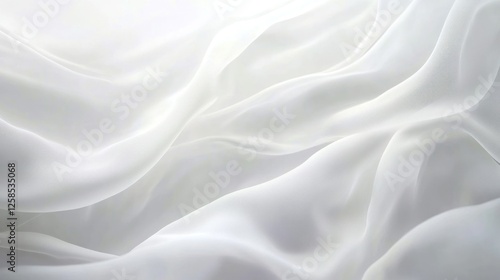 Wallpaper Mural Elegant white fabric draping softly, creating a serene and tranquil background. Perfect for textile design, fashion photography, or artistic projects. Torontodigital.ca