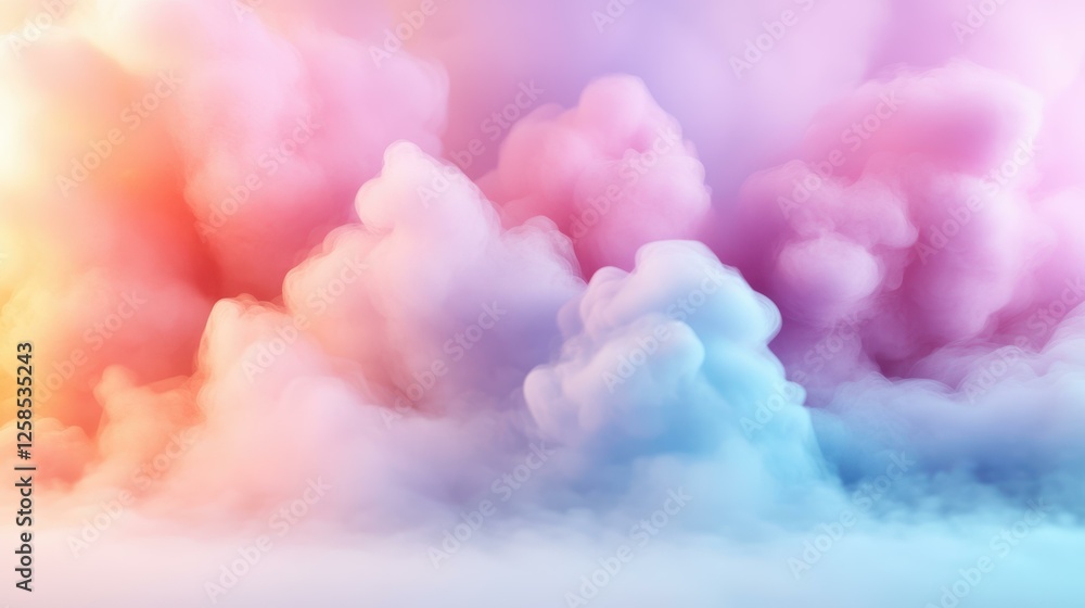 Colorful Clouds Abstract Dreamscape Gradient Background With Soft Pastel Colors Design Rendering Colorful Clouds Abstract Dreamscape Gradient Background With Soft Pastel Colors Design Rendering