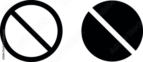 Ban or Forbidden Icon Design Vector Symbol Set – Restriction and Prohibition Graphics
