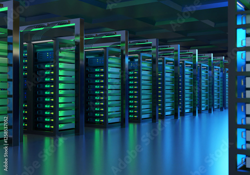 Server room. Data center in...