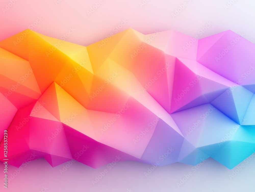 Fototapeta premium Abstract Geometric Low Poly Gradient Design Polygonal Art