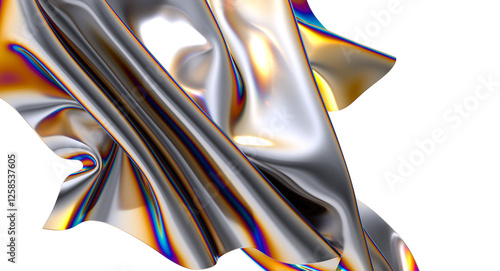 Shimmering iridescent fabri...