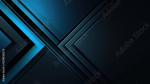 Wallpaper Mural Trendy Blue background with futuristic motifs for design, featuring white space in the center for text. Ideal for chic banners and abstract wallpapers. Torontodigital.ca