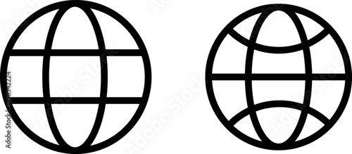 Globe Symbol Vector Icon Set