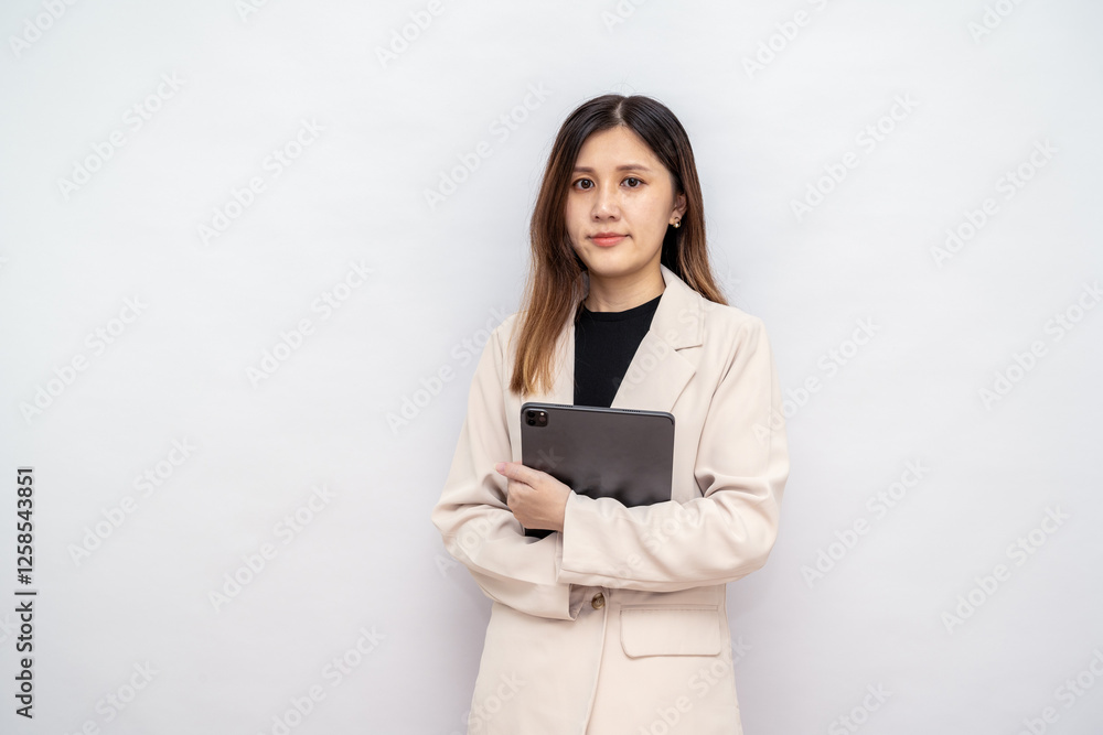 Businesswoman Using Digital Tablet with Stylus for Work,Professional Woman Writing on a Tablet in a Corporate Setting Businesswoman Using Digital Tablet with Stylus for Work,Professional Woman Writing on a Tablet in a Corporate Setting