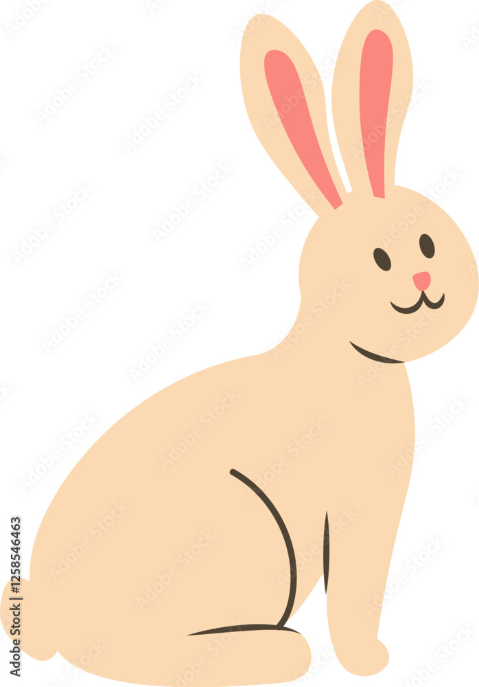 Fototapeta premium Hand Drawn Rabbit Sitting
