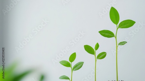 Growing green the journey of plant growth in a minimalist indoor setting