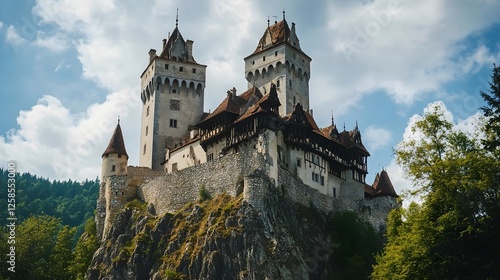 Wallpaper Mural Majestic Bran Castle in Transylvania, Romania Torontodigital.ca