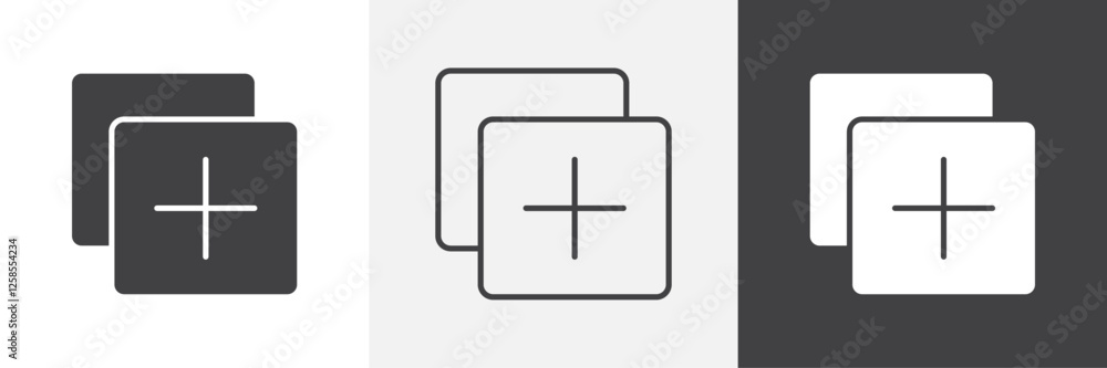 Obraz premium Add apps icons graphics pack vectors.