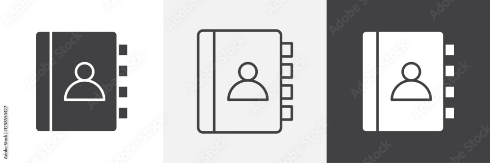 Address book icons graphics pack vectors. Address book icons graphics pack vectors.