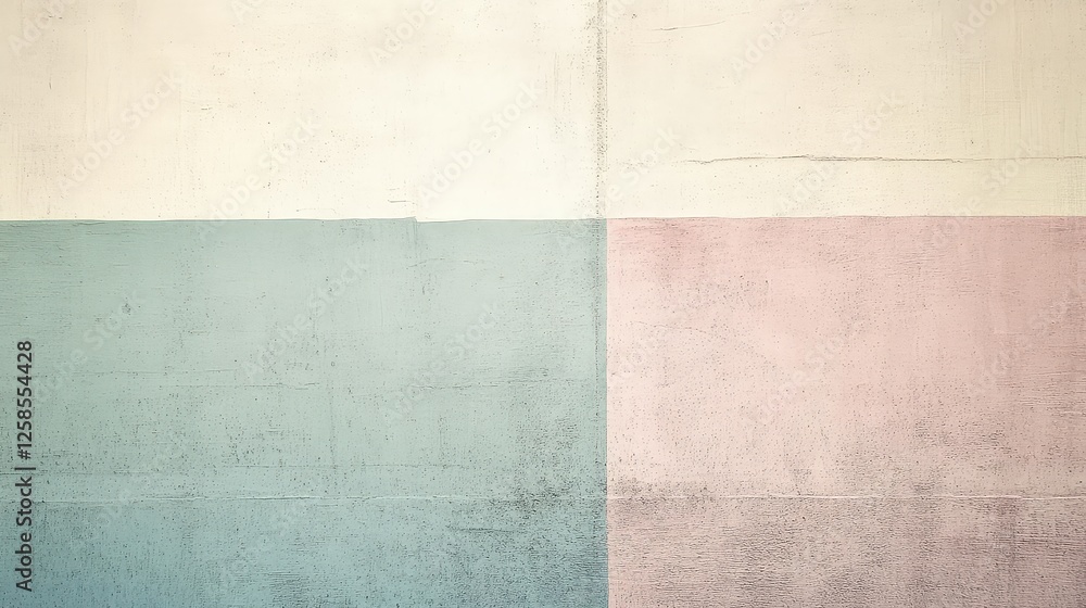 Fototapeta premium Geometric Textured Background with Green, Beige, and Pink Sections.