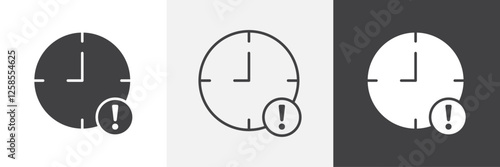 Alarm exclamation icons graphics pack vectors.
