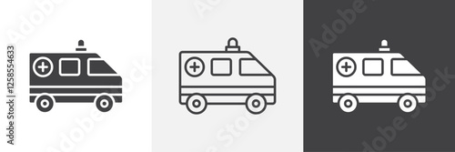 Ambulance icons graphics pack vectors.