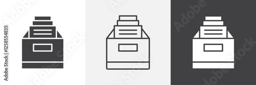Archive icons graphics pack vectors.
