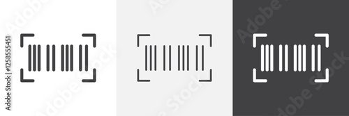 Barcode read icons graphics pack vectors.
