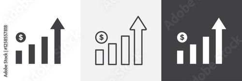 Chat arrow grow icons graphics pack vectors.