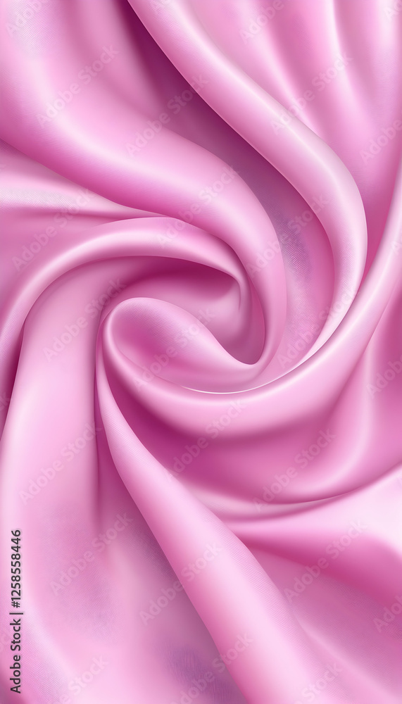 Obraz premium Pink Silk Fabric Swirl Backdrop for Wedding, Fashion, or Event