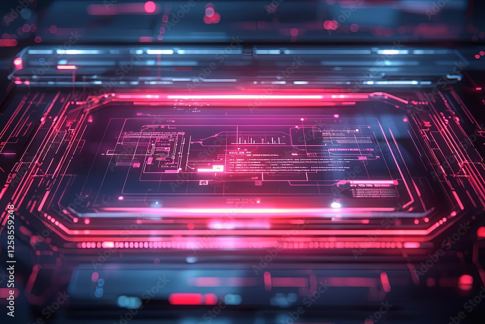 Fototapeta premium Matte and transparent frosted glass effect interface design element frame..